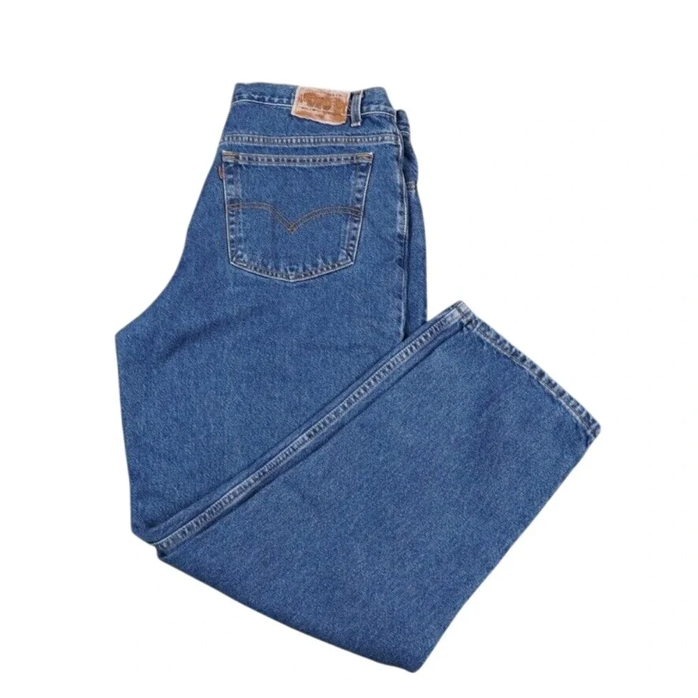 VTG Levis 540 Jeans‎ Men 40x30 Blue (37x30) Orange Tab Black Bat Wing Y2K Biker